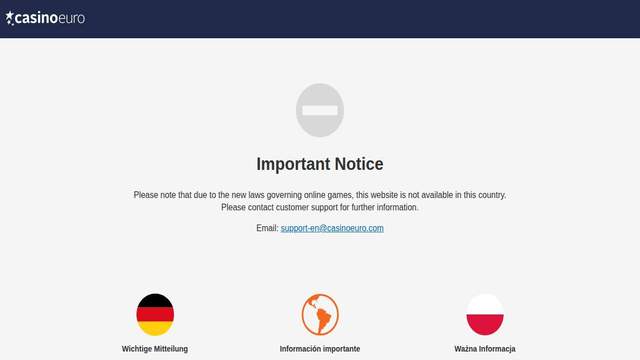CasinoEuro casino screenshot